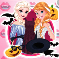Anna And Elsa Halloween Night