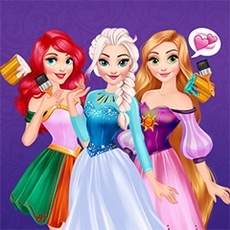 Disney Princesses Rainbow Dresses