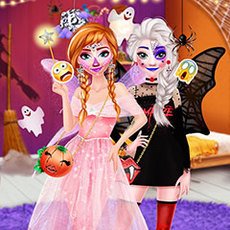 FRIV Frozen Sisters Halloween Party